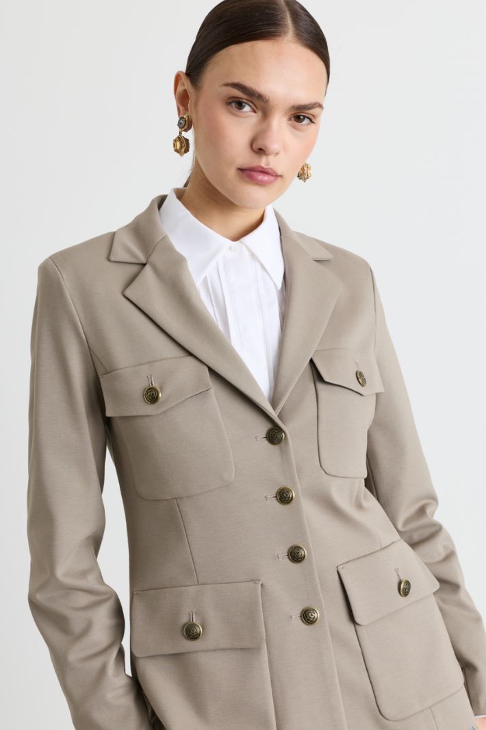 Sahariana in jersey - GRIGIO - Intrend - 3