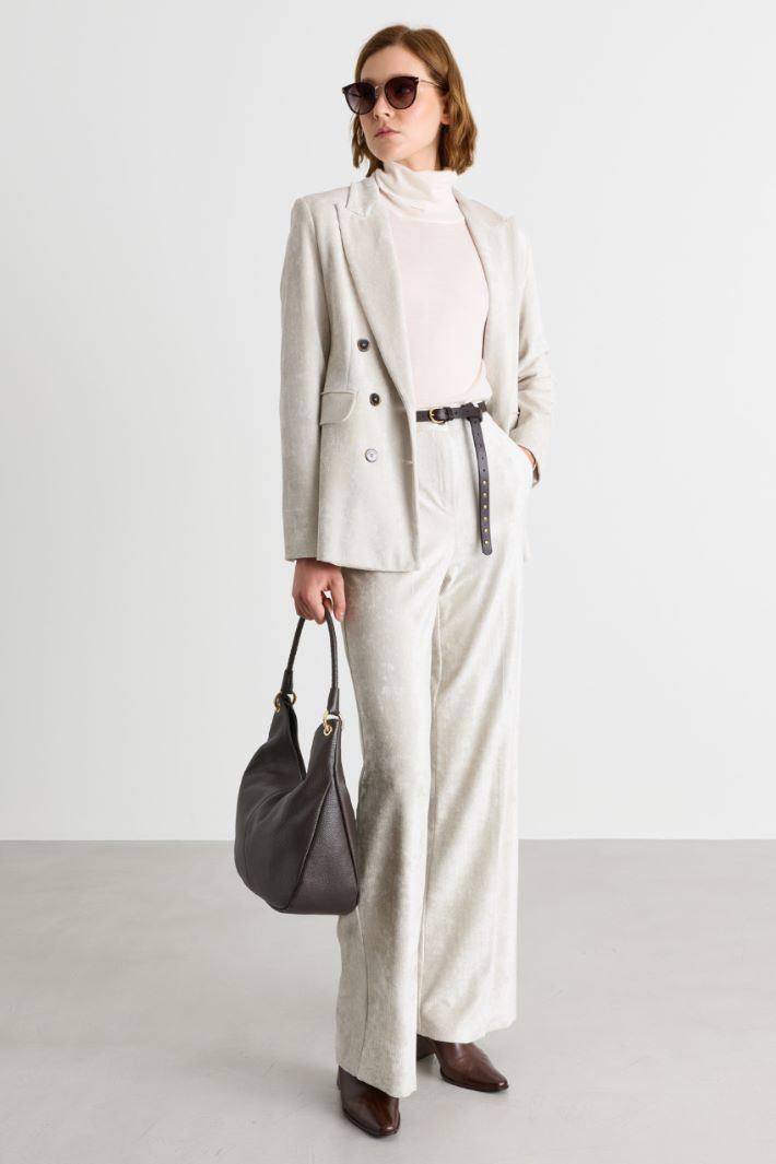 Blazer in velluto a coste - BIANCO - Intrend
