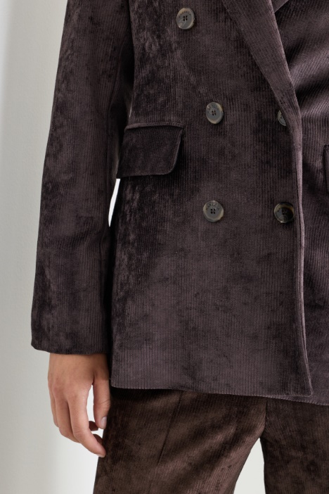 Blazer in velluto a coste