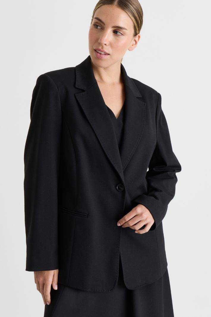 Blazer in jersey - NERO - Intrend - 3