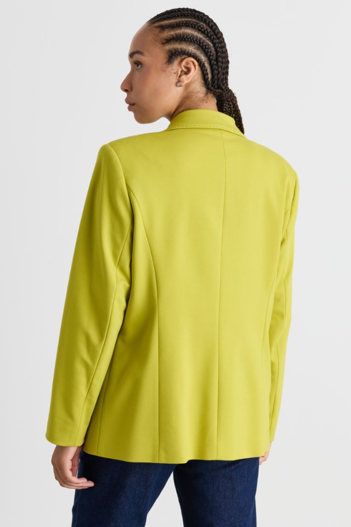 Blazer in jersey - VERDE - Intrend - 4
