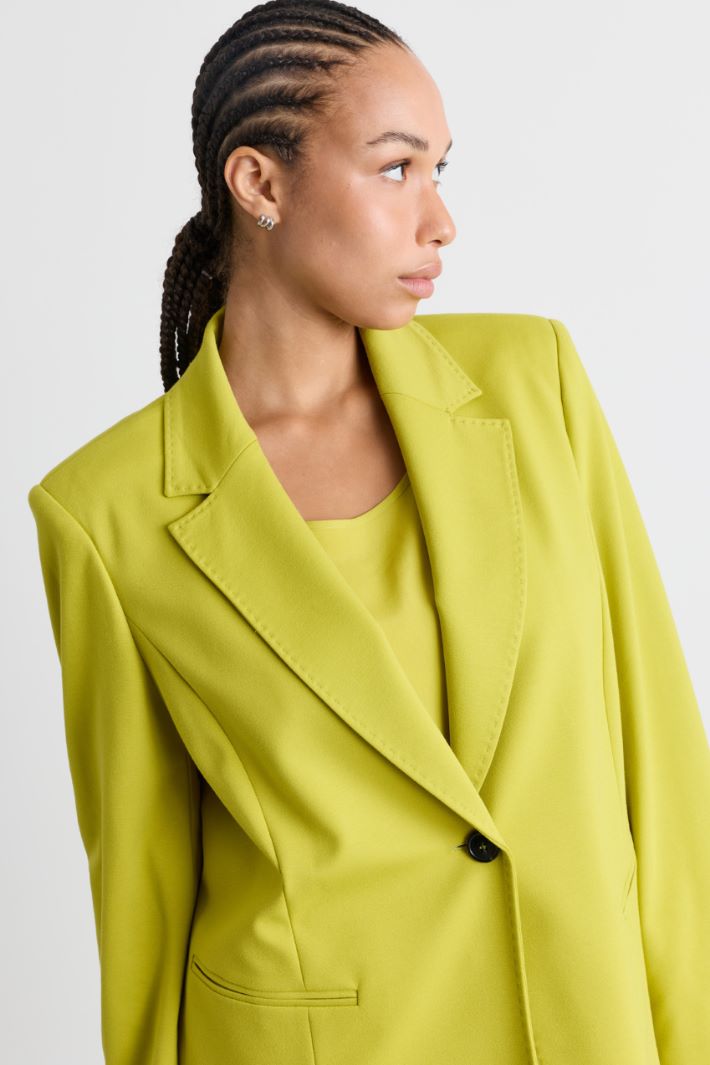 Blazer in jersey - VERDE - Intrend - 3
