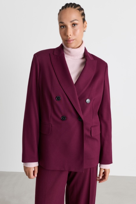 Blazer doppiopetto in jersey - Intrend