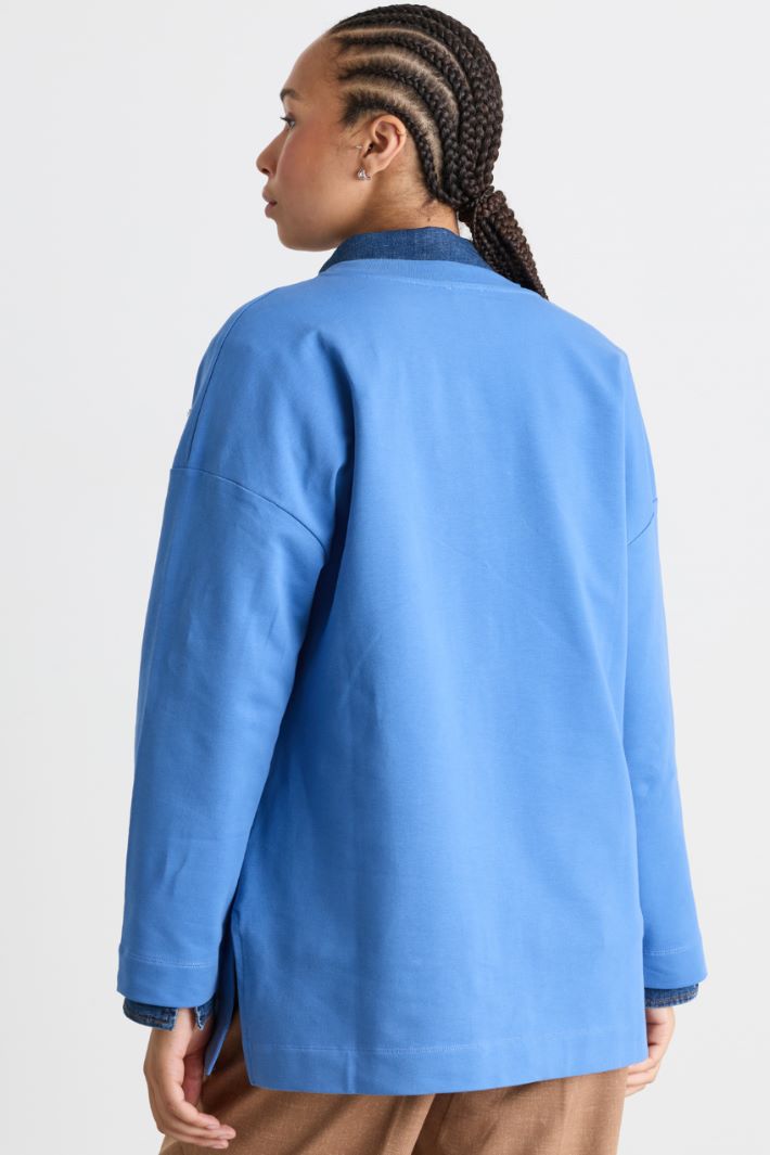 Felpa con strass - AZZURRO - Intrend - 4