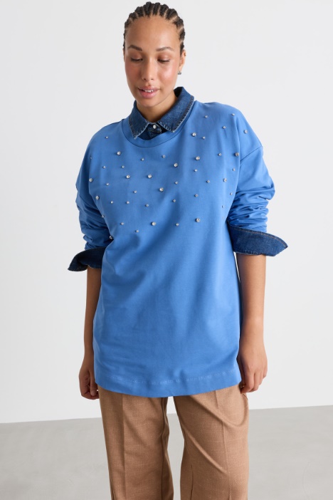 Felpa con strass - Intrend