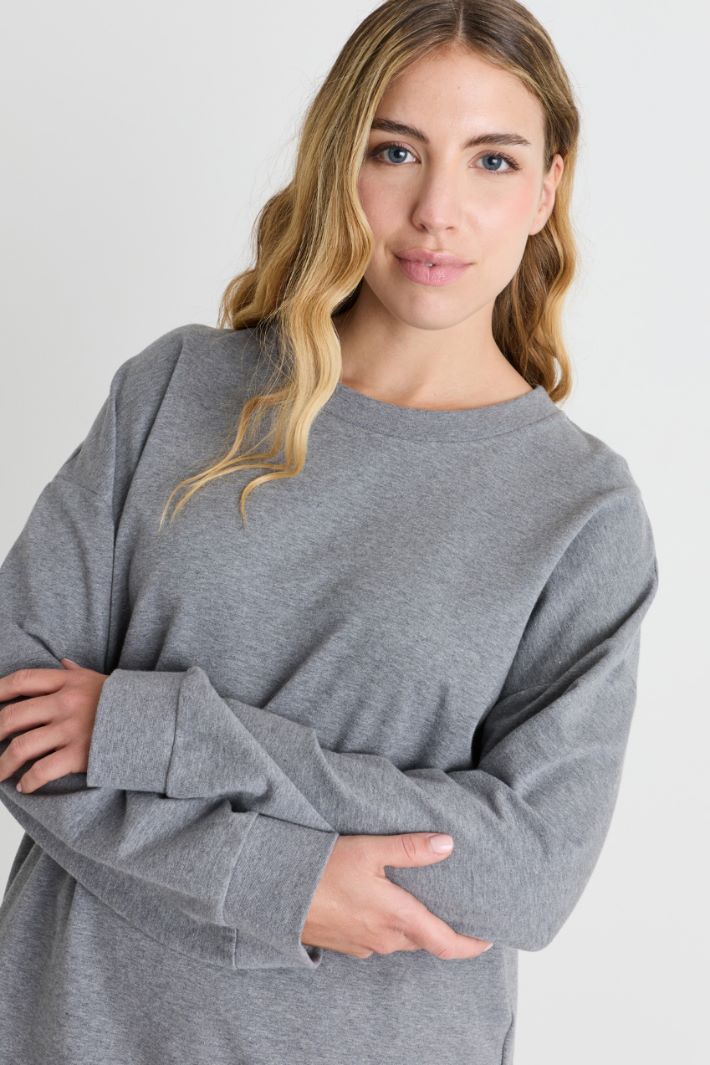 Felpa con stampa - GRIGIO - Intrend - 3