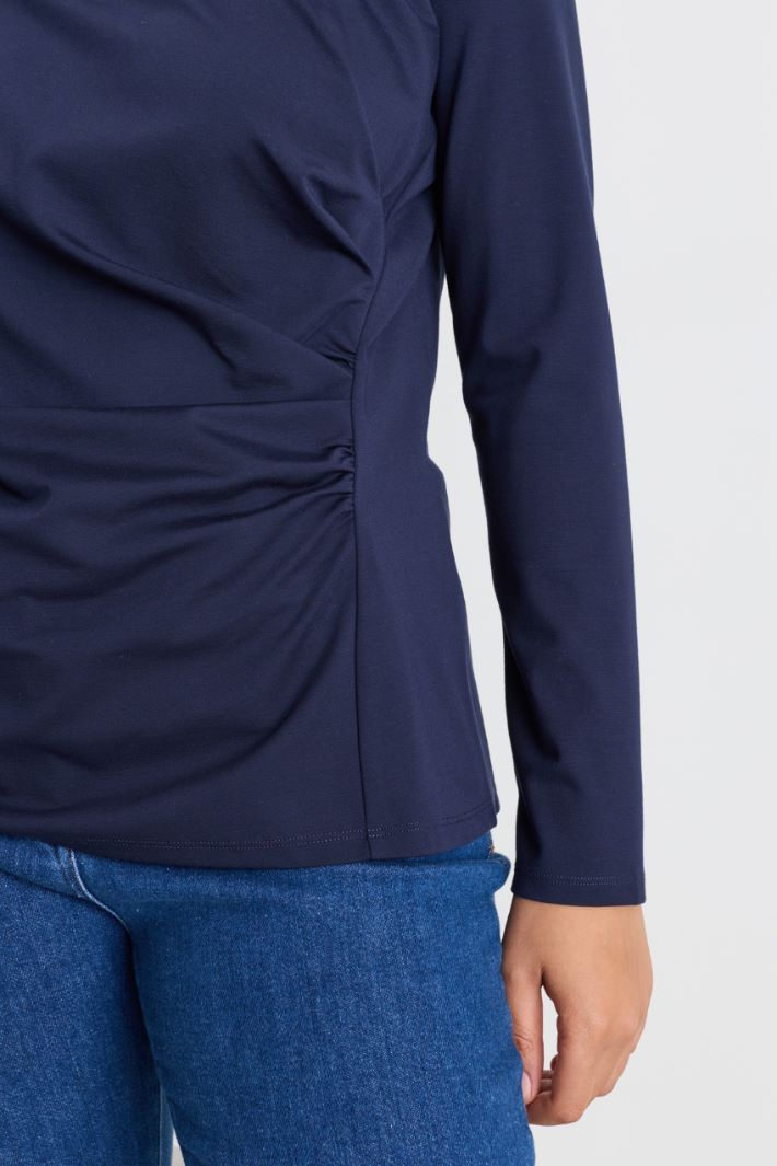 Top drappeggiato - BLU - Intrend - 3