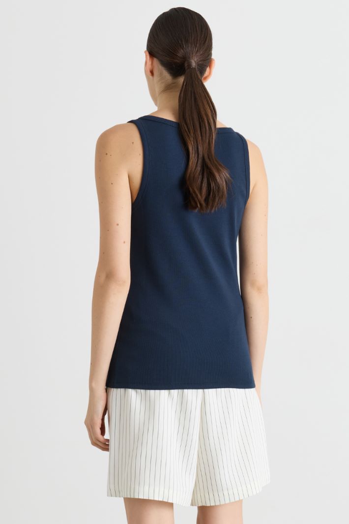 Top con strass - BLU - Intrend - 4
