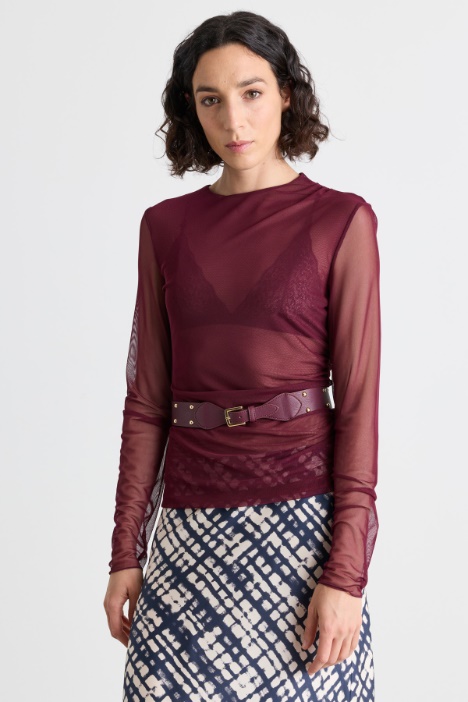 Double-Layered Tulle T-shirt - Intrend