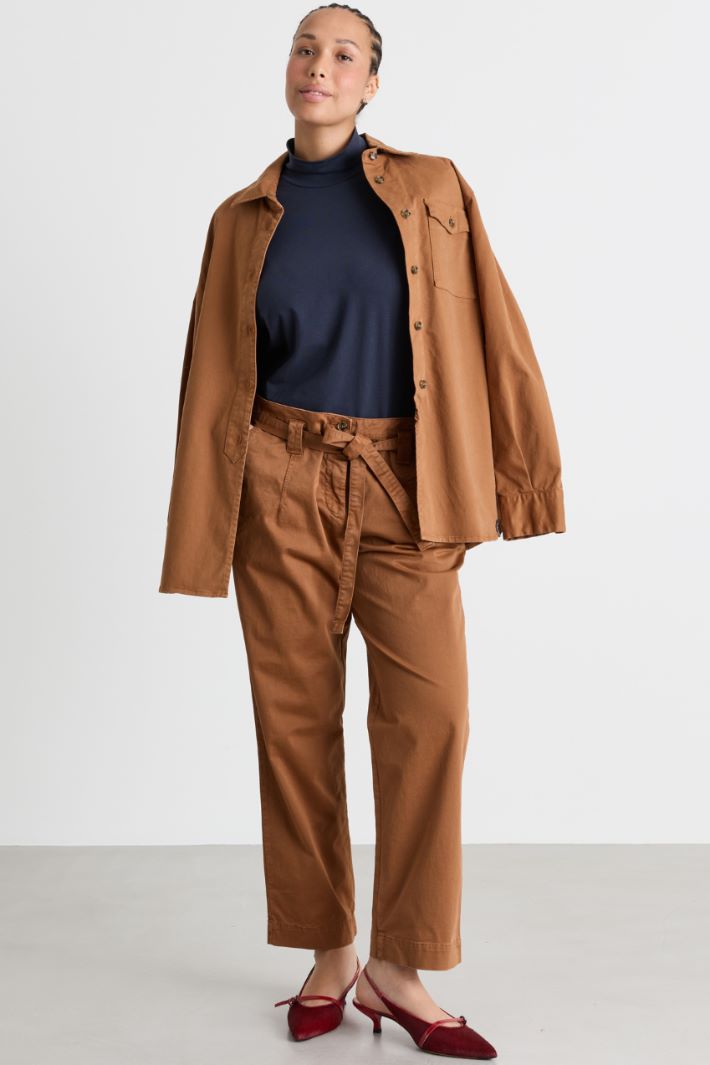 Dolcevita in jersey stretch - BLU - Intrend