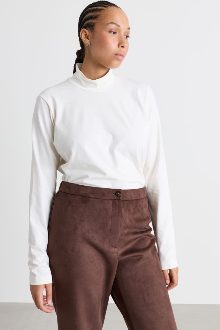 Dolcevita in jersey stretch - BIANCO - Intrend - 2