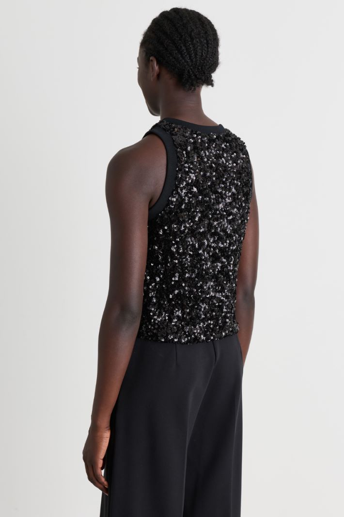 Sequin top - BLACK - Intrend - 4