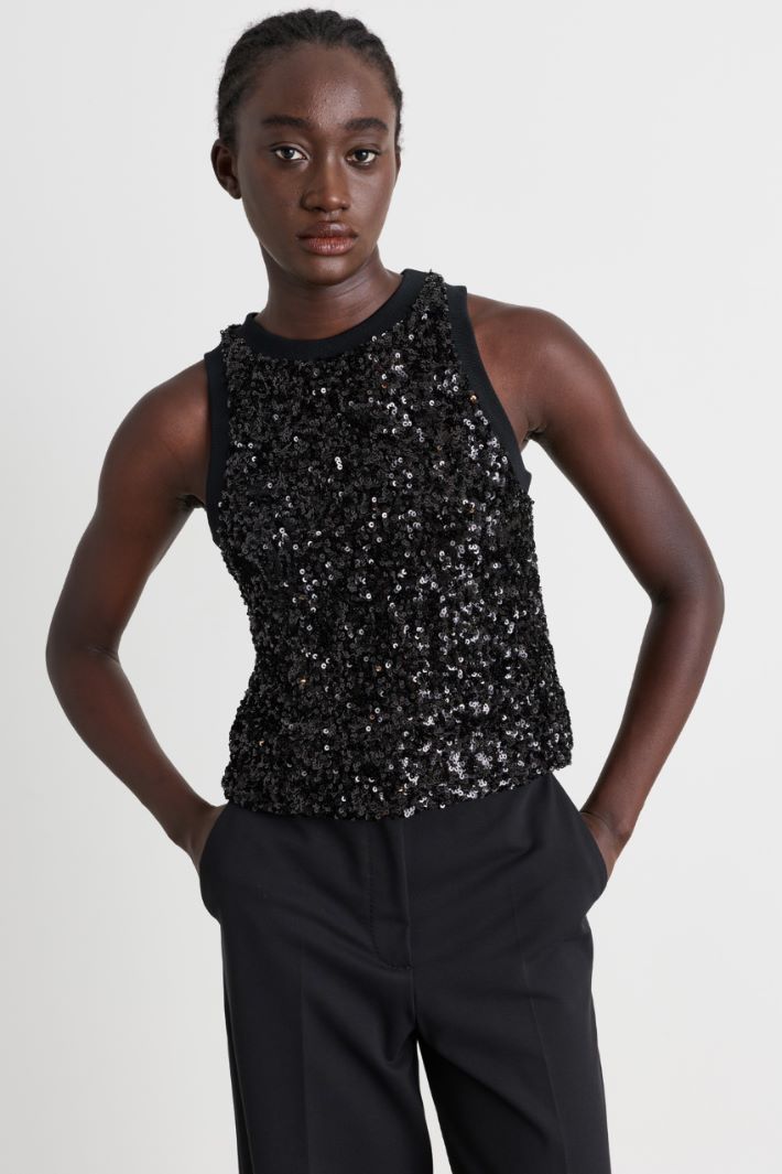 Sequin top - BLACK - Intrend - 2