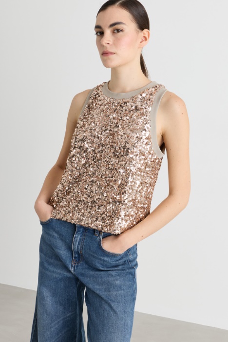Top con paillettes - Intrend