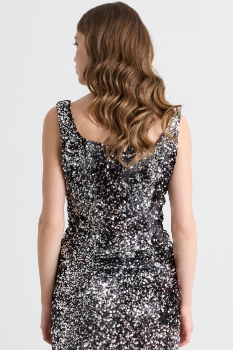 Top in velluto con paillettes
