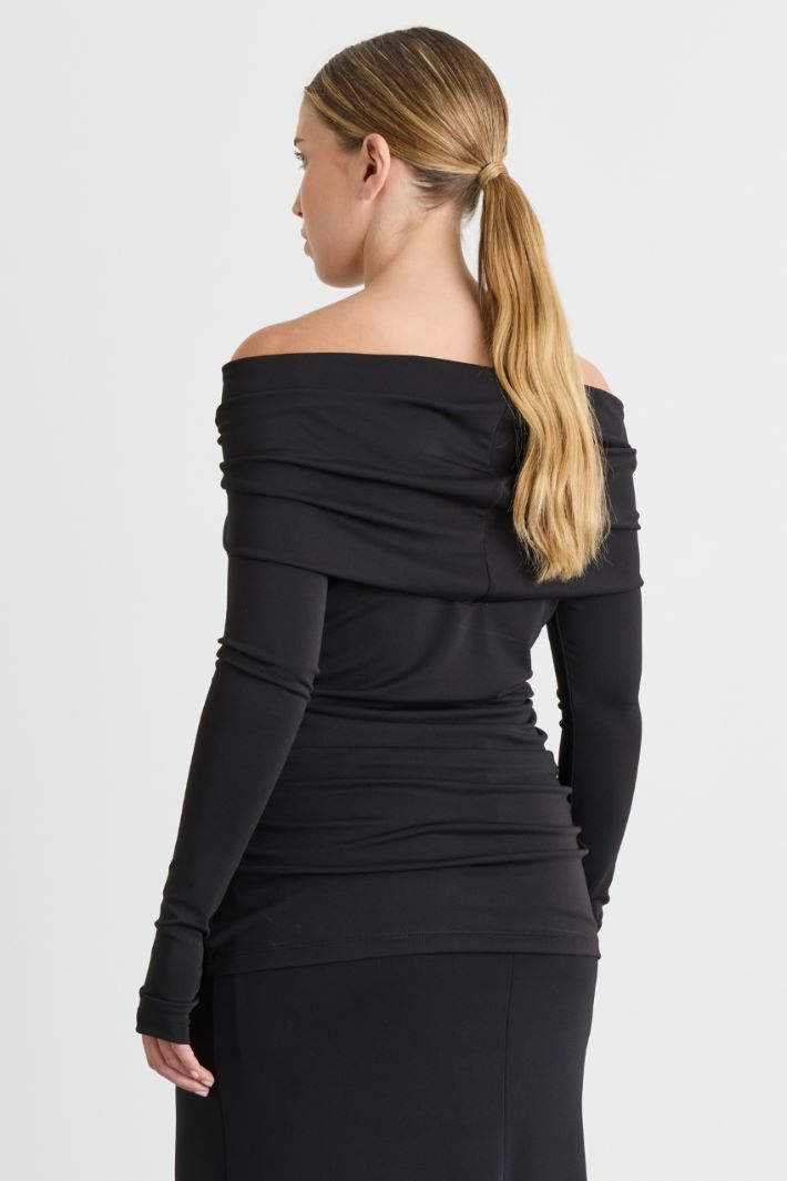 Top in jersey interlock - NERO - Intrend - 4