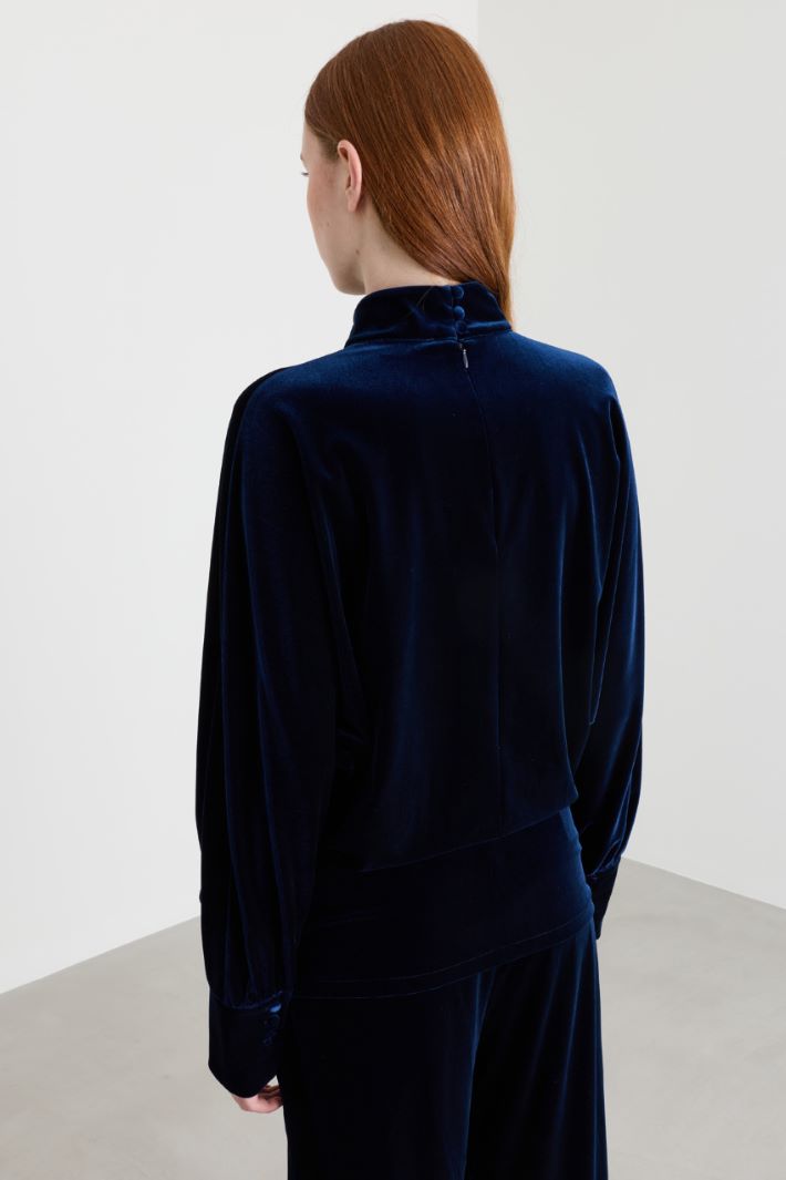 Top in velluto - BLU - Intrend - 4