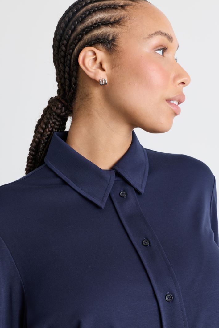 Camicia in jersey - BLU - Intrend - 3