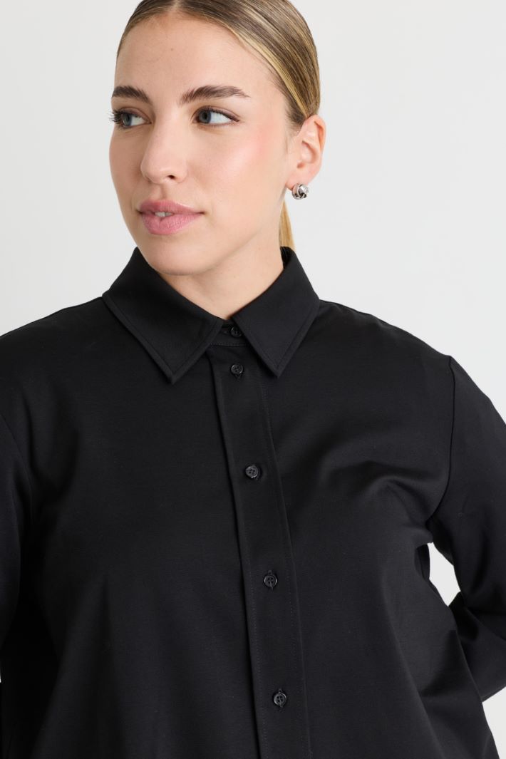 Camicia in jersey - NERO - Intrend - 4