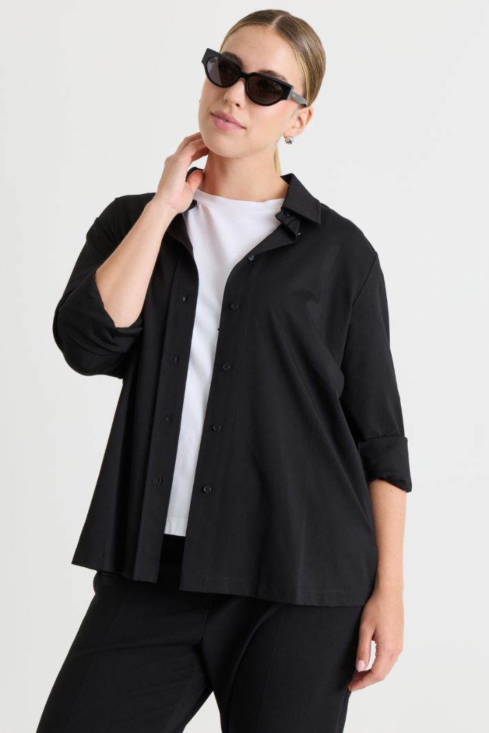 Camicia in jersey - NERO - Intrend - 2