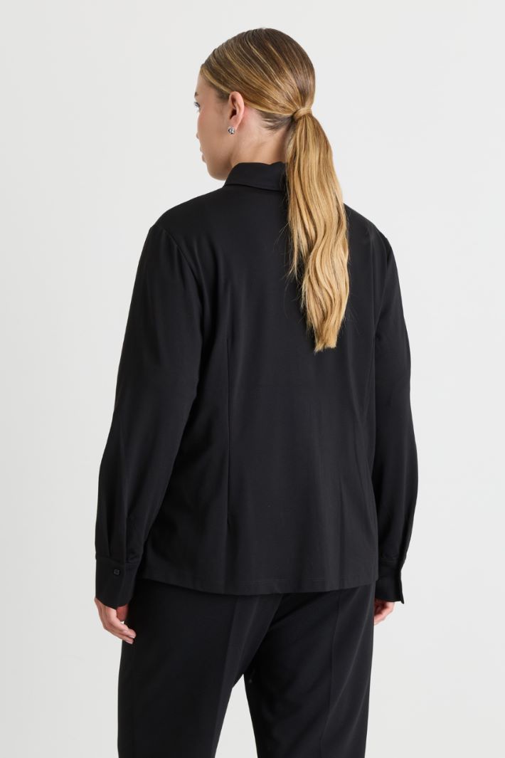 Camicia in jersey - NERO - Intrend - 3