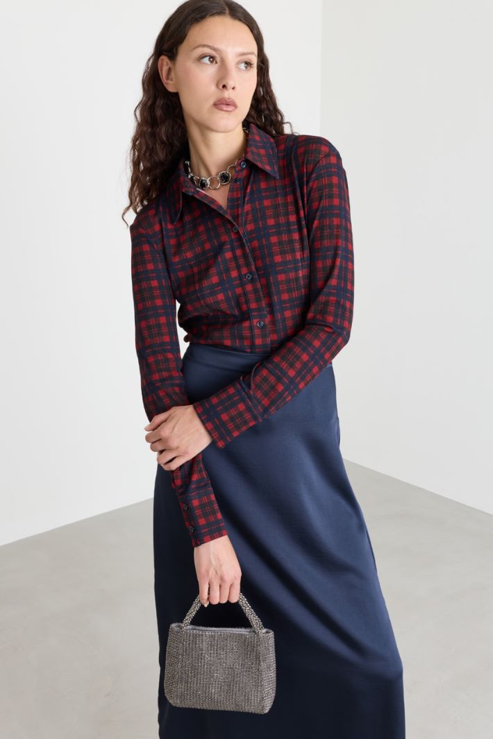 Polo aderente in jersey - BLU ROSSO - Intrend - 2