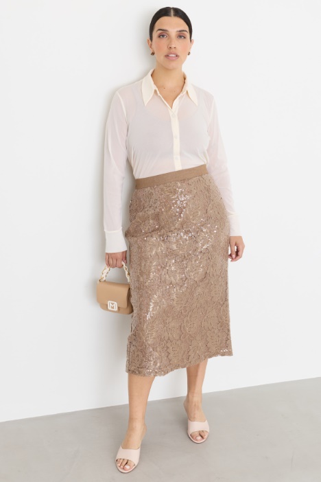 Camicia in jersey tulle - Intrend
