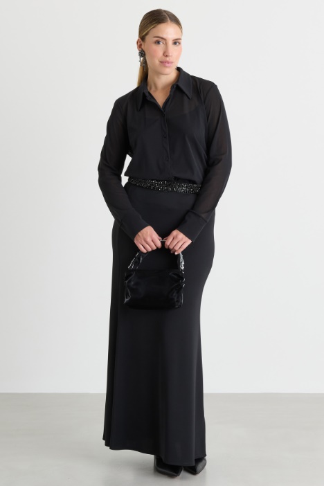 Camicia in jersey tulle - Intrend