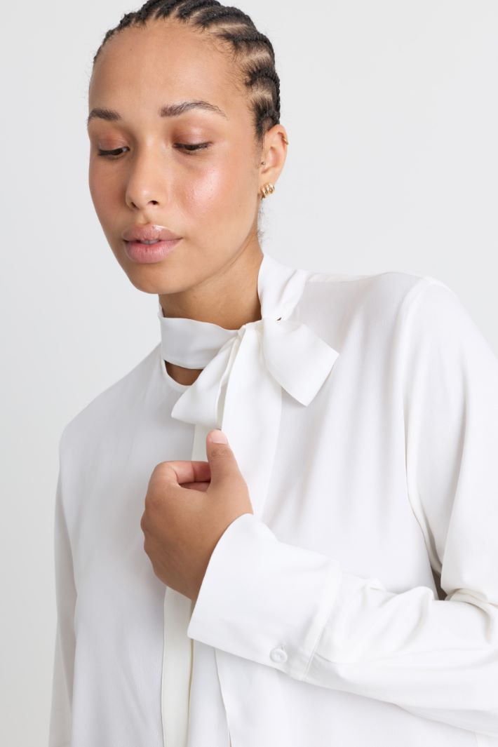 Blusa in jersey - BIANCO - Intrend - 3
