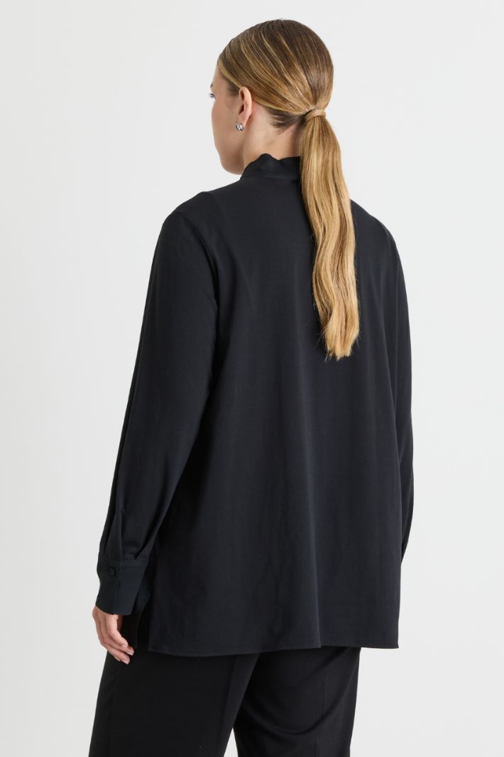 Blusa in jersey - NERO - Intrend - 4