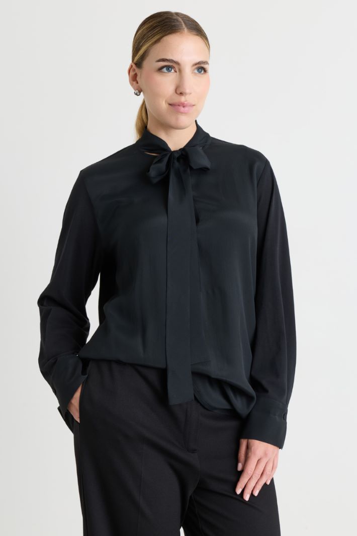 Blusa in jersey - NERO - Intrend - 2