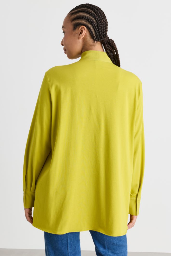 Blusa in jersey - VERDE - Intrend - 4