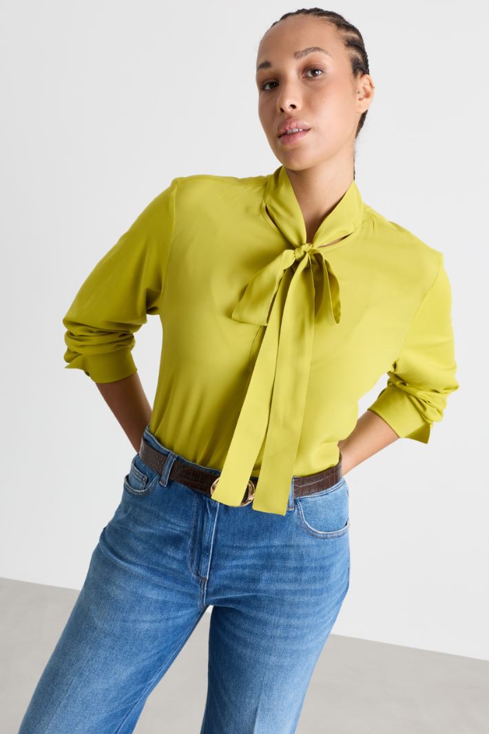 Blusa in jersey - VERDE - Intrend - 2
