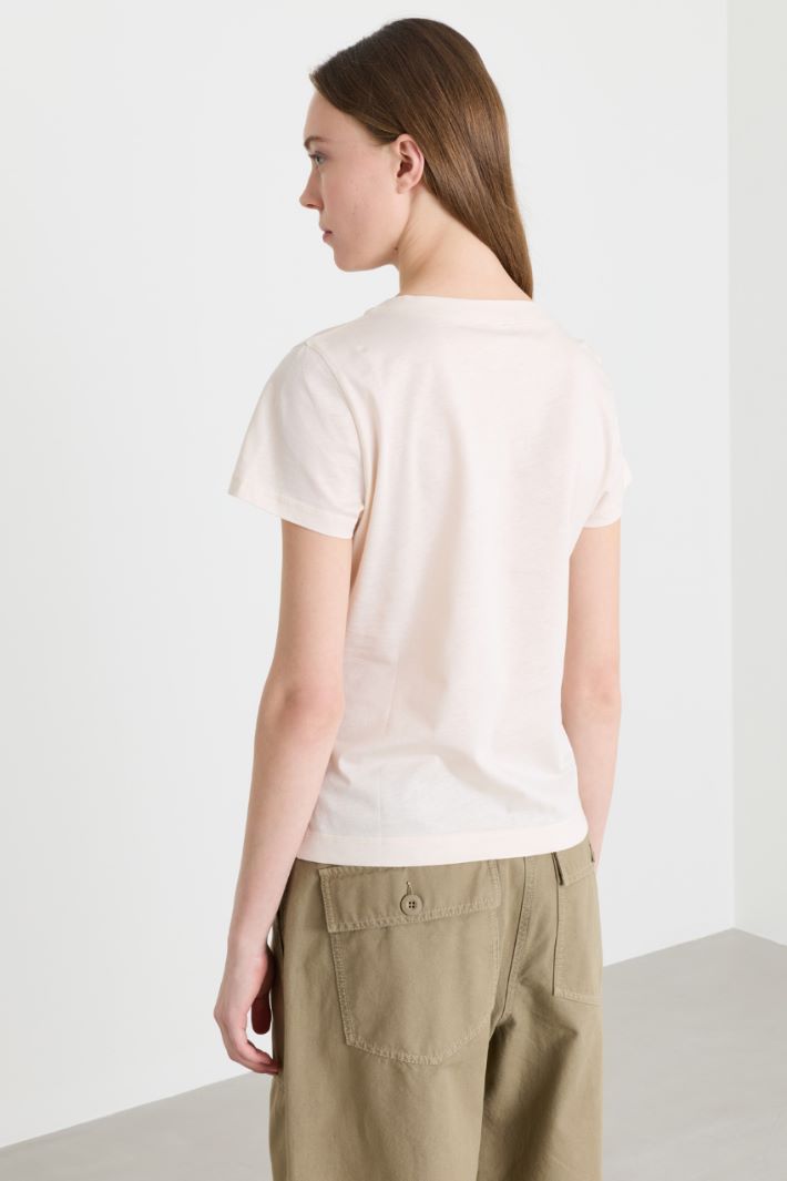 T-shirt con scollo tondo - BIANCO - Intrend - 4