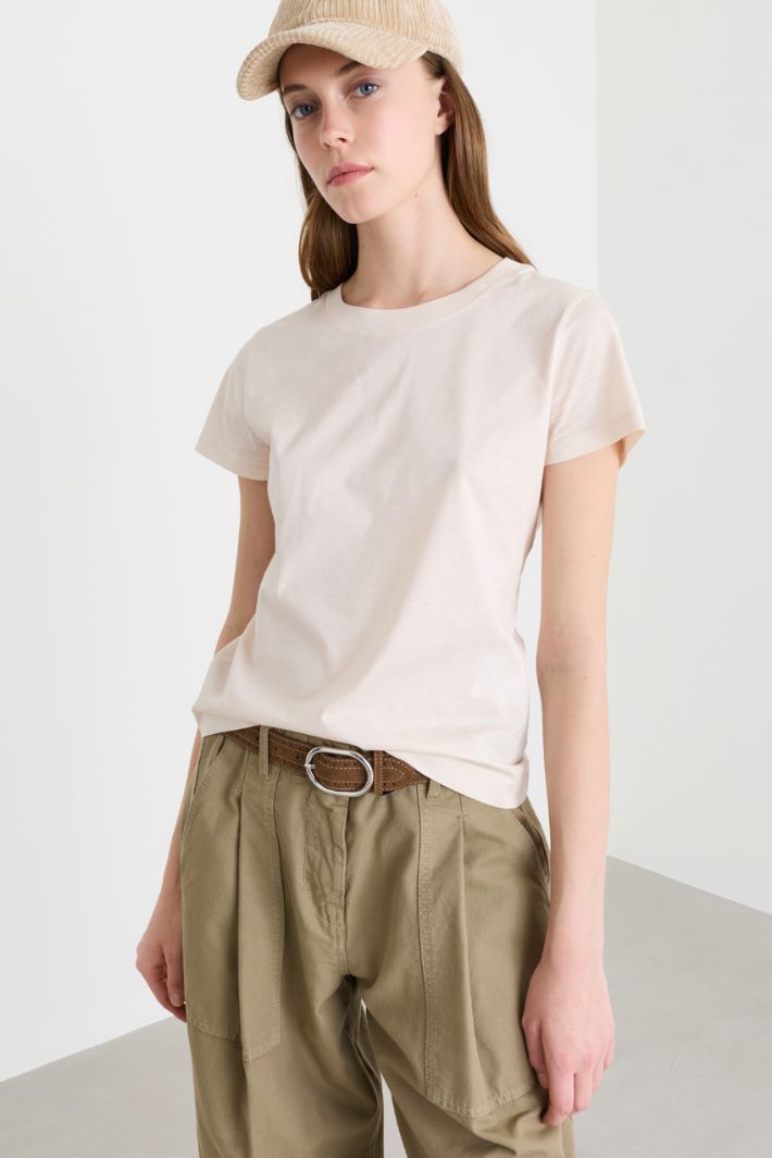T-shirt con scollo tondo - BIANCO - Intrend - 2