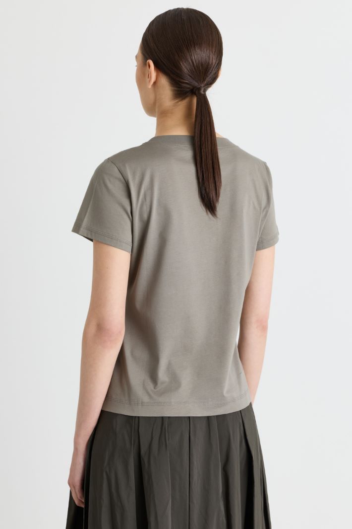 T-shirt con scollo tondo - GRIGIO - Intrend - 4