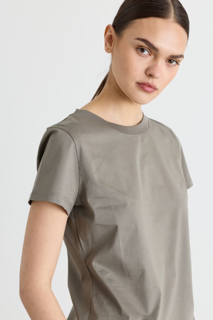 T-shirt con scollo tondo - GRIGIO - Intrend - 3
