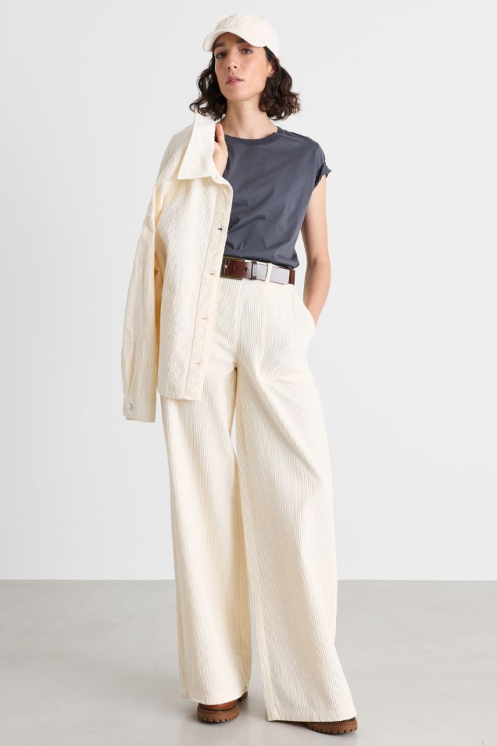 T-shirt con scollo tondo - GRIGIO - Intrend