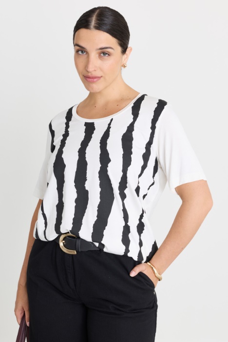 Printed jersey T-shirt - Intrend