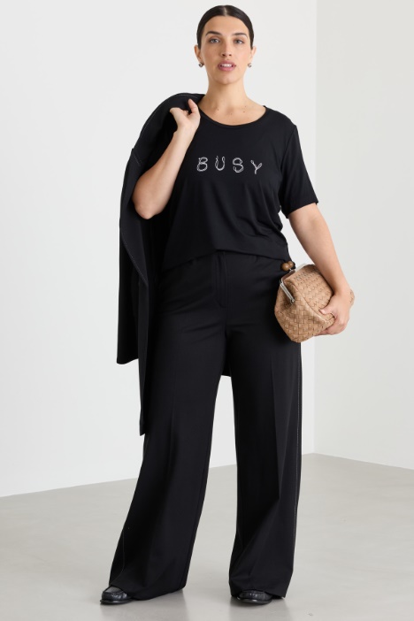 T-shirt in jersey con stampa - Intrend