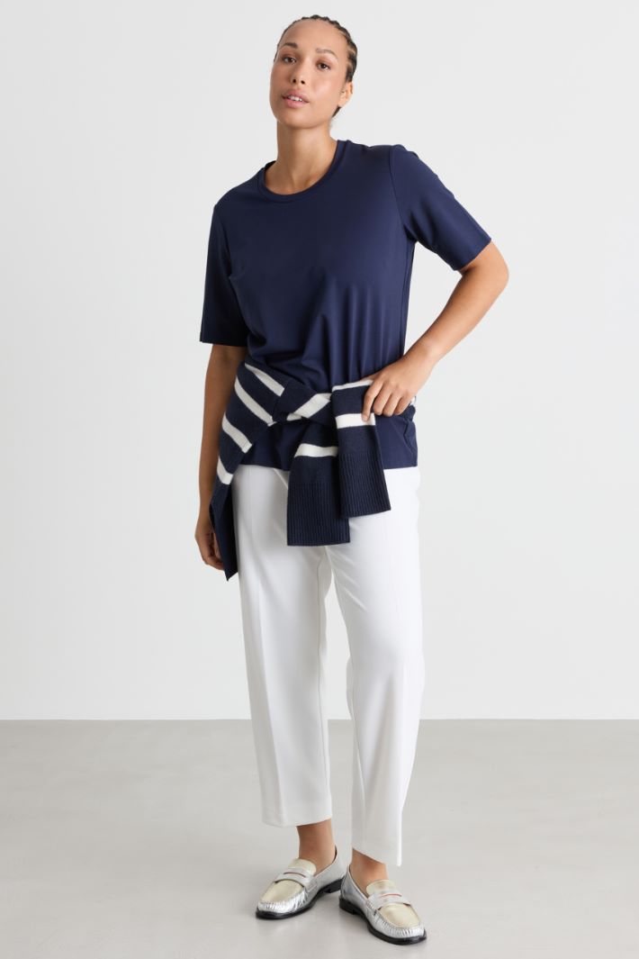 T-shirt in jersey - BLU - Intrend