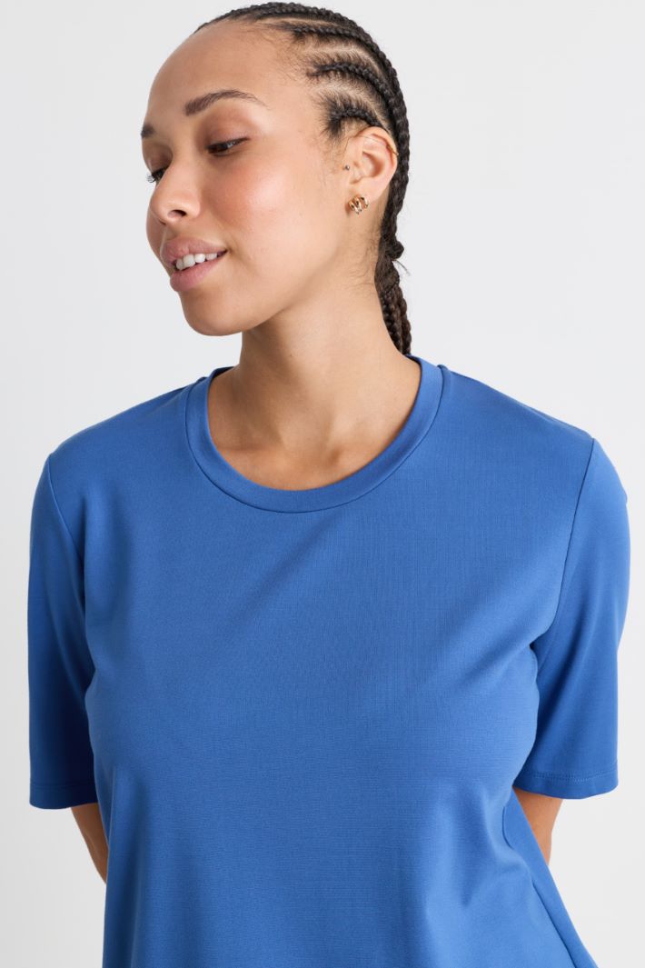 T-shirt in jersey - BLU - Intrend - 3