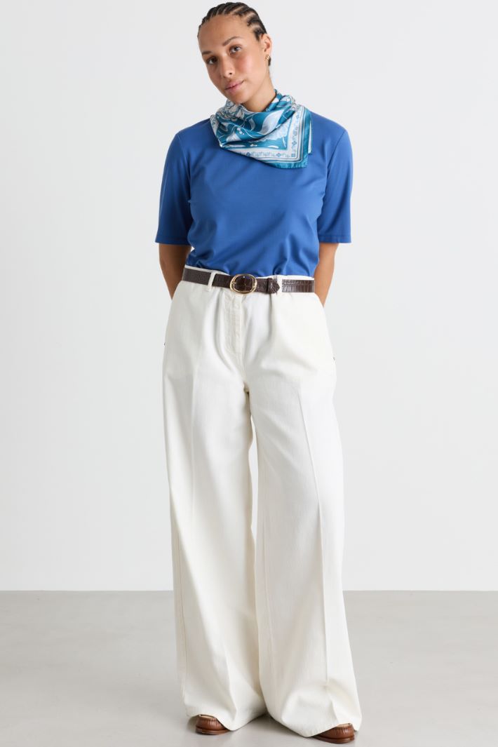 T-shirt in jersey - BLU - Intrend