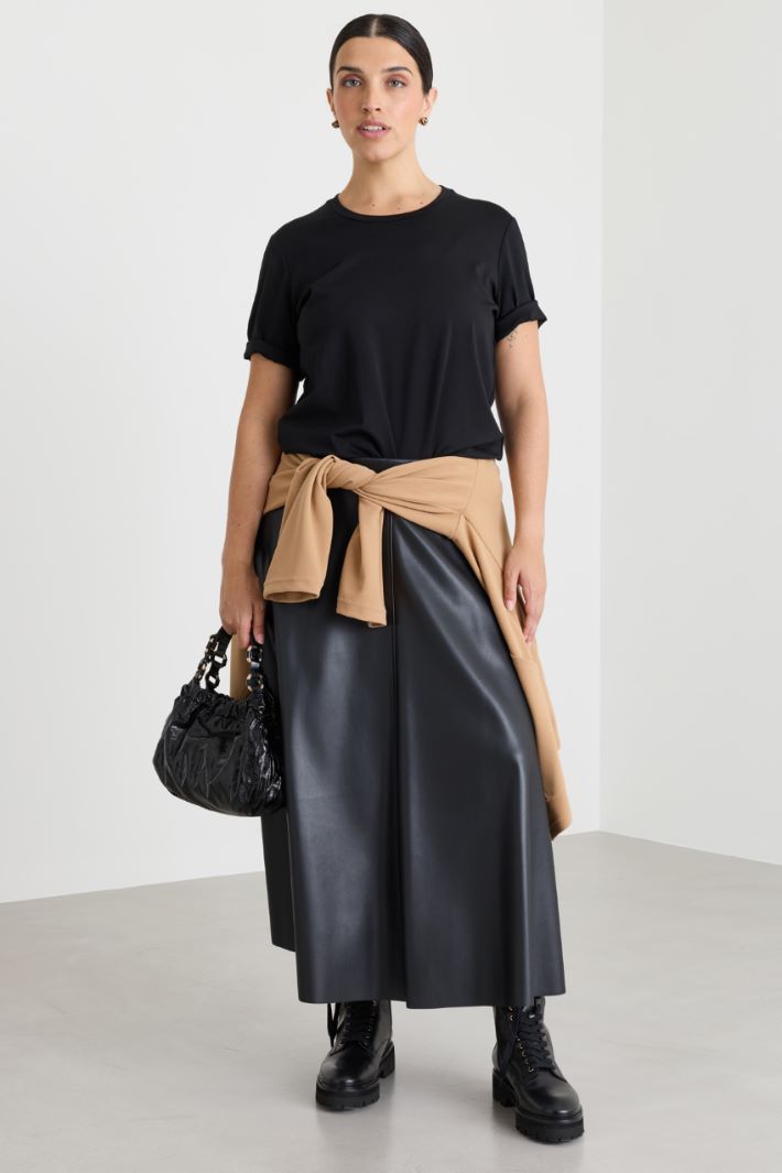 T-shirt in jersey - NERO - Intrend