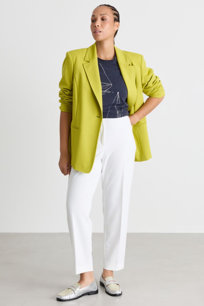 T-shirt con maniche a tre quarti - BLU BIANCO - Intrend