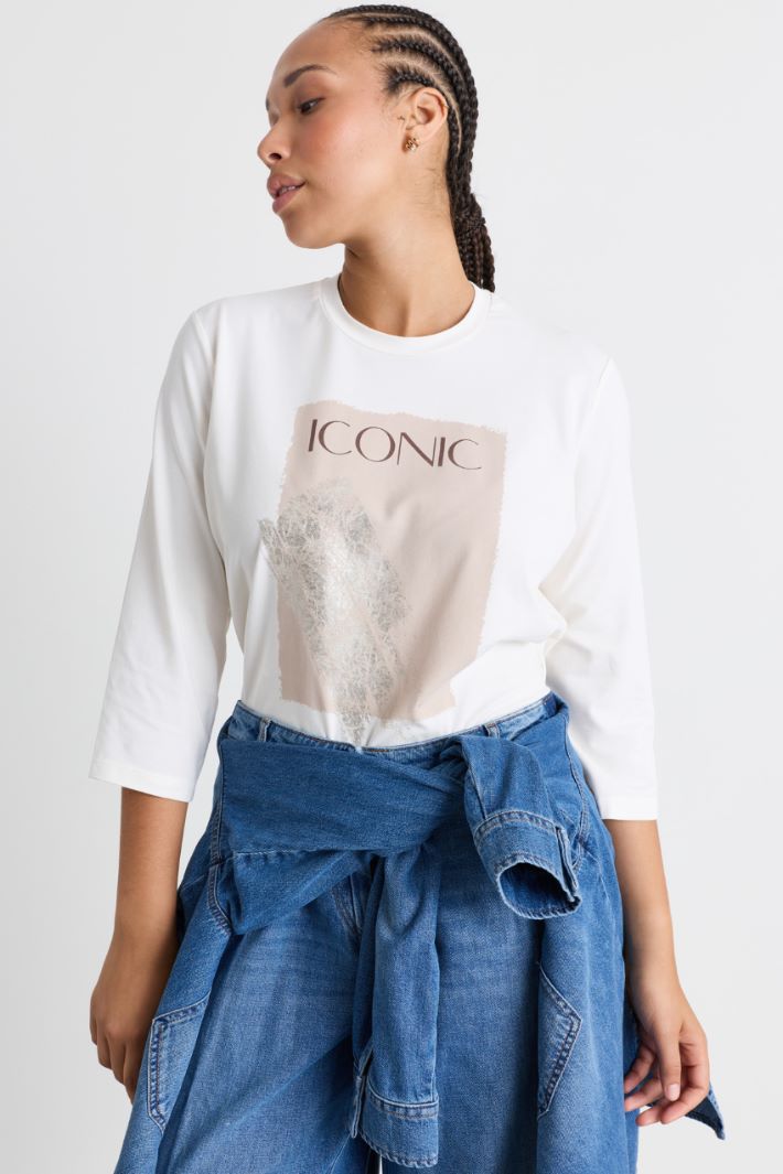 T-shirt con maniche a tre quarti - BIANCO - Intrend - 2