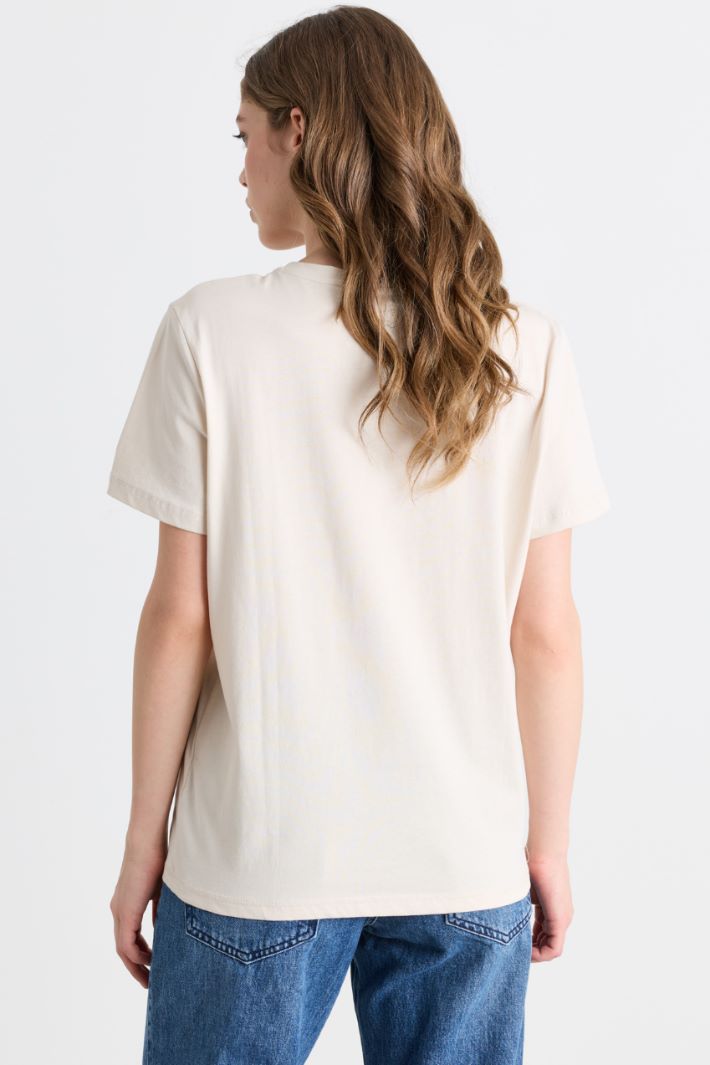 T-shirt stampata - BIANCO MARRONE - Intrend - 4