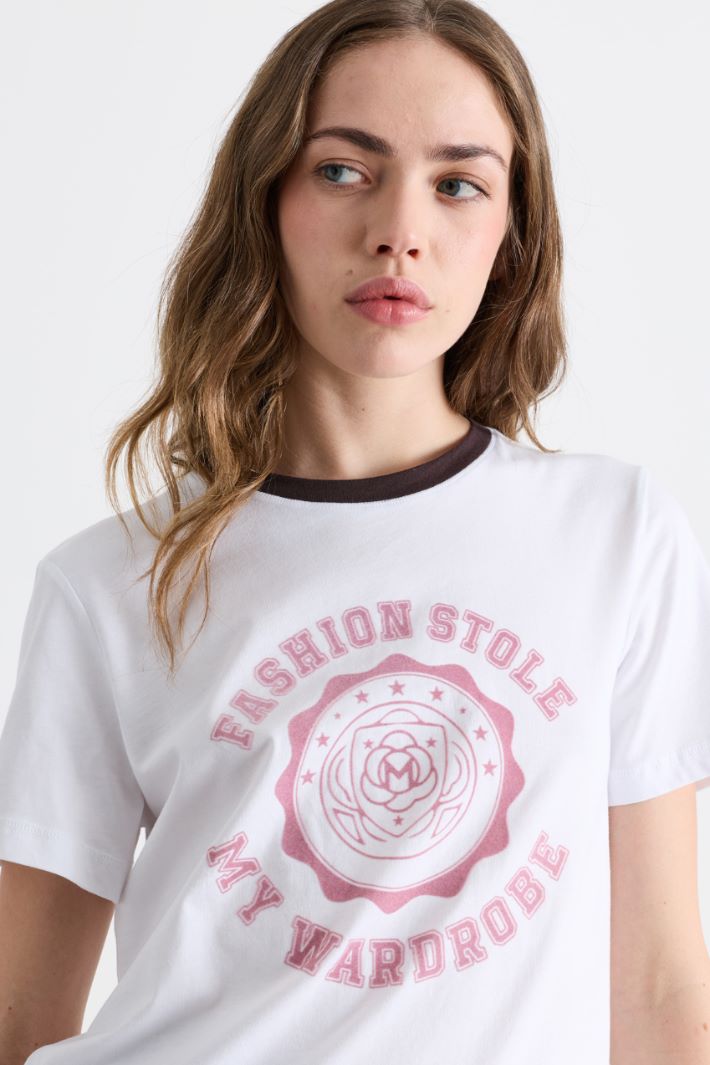 T-shirt stampata - BIANCO ROSA - Intrend - 3