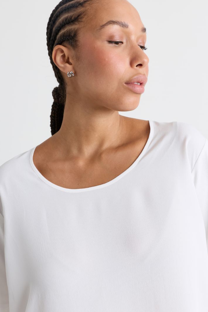 T-shirt con piccoli spacchi - BIANCO - Intrend - 3