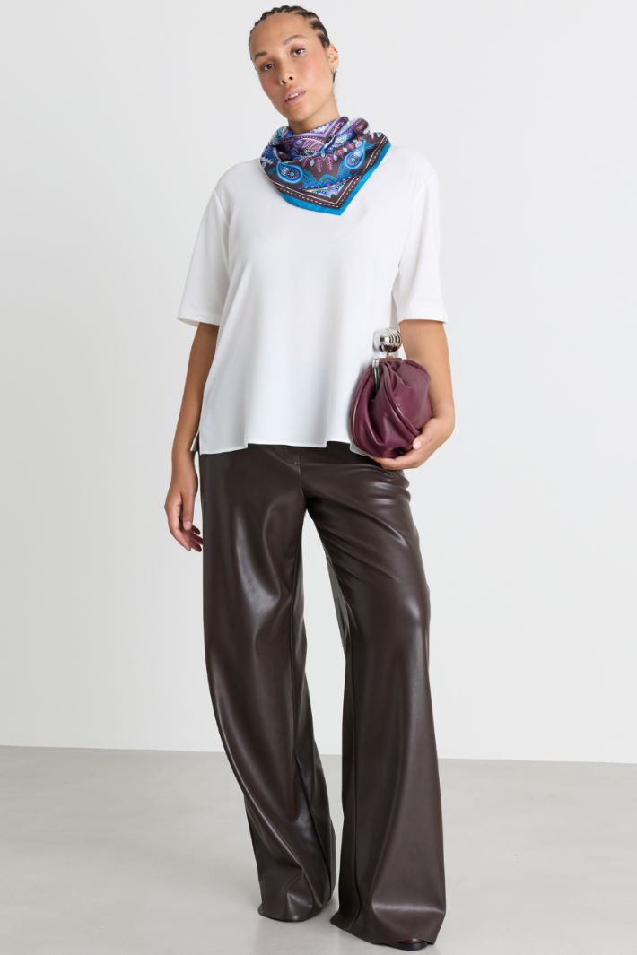 T-shirt con piccoli spacchi - BIANCO - Intrend